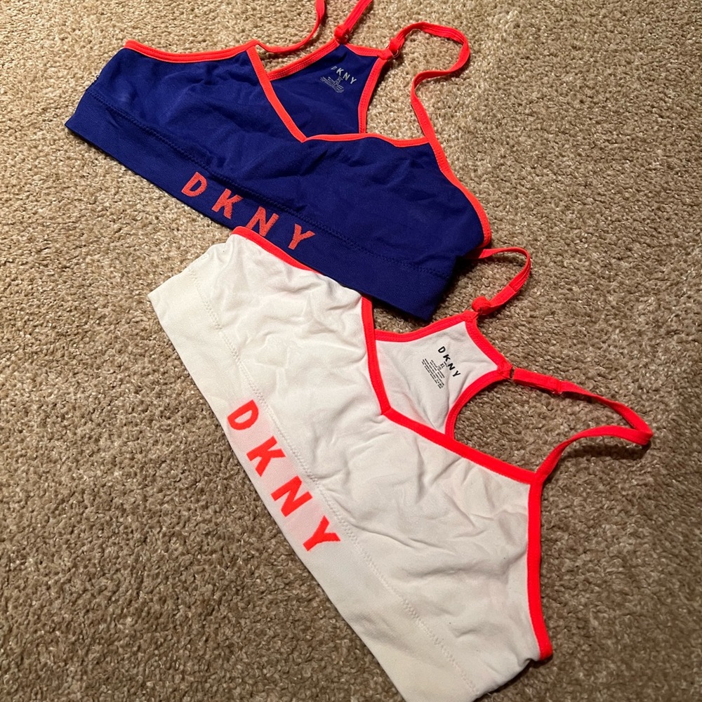 Girls size XL DKNY racer back bralettes, set of two